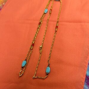 Elegant Gold and Turquoise Necklace